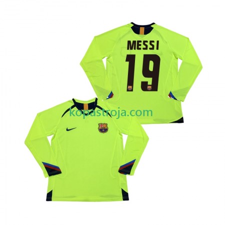Billiga Fotbollströjor FC Barcelona Lionel Messi 19 2006 Retro Borta tröja 2005 Långärmad